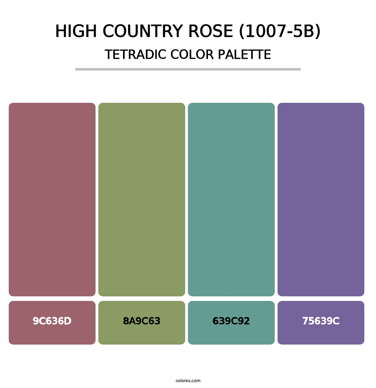 High Country Rose (1007-5B) - Tetradic Color Palette