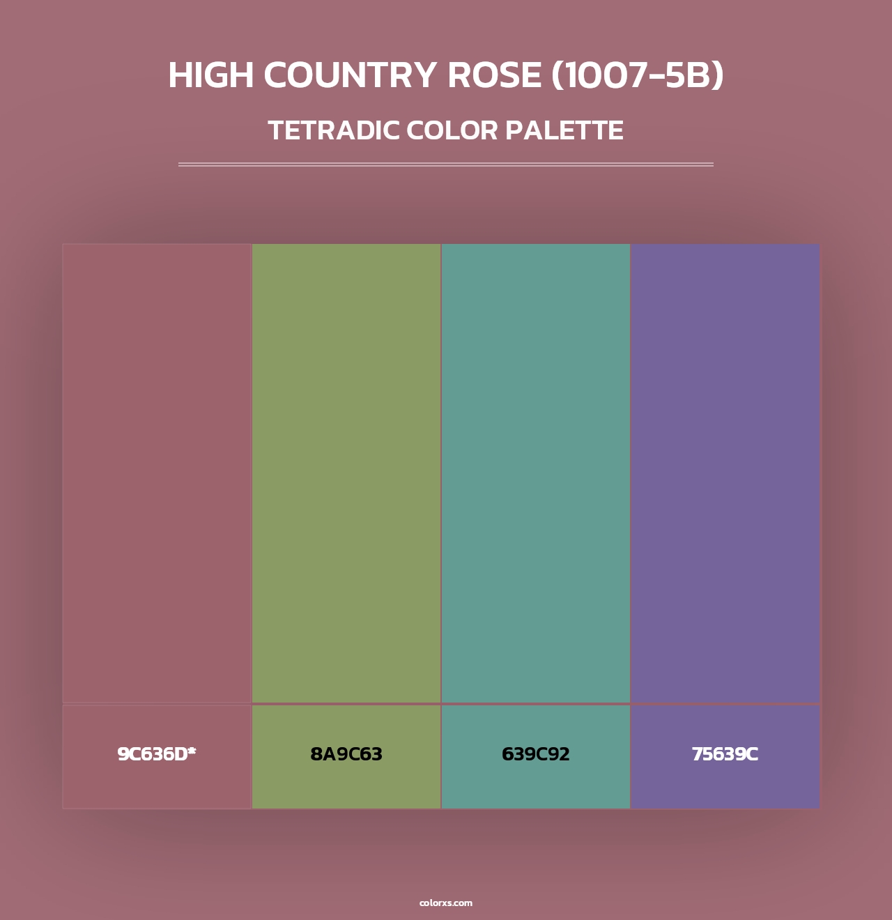 High Country Rose (1007-5B) - Tetradic Color Palette