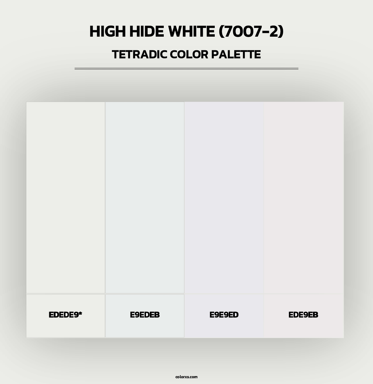 High Hide White (7007-2) - Tetradic Color Palette