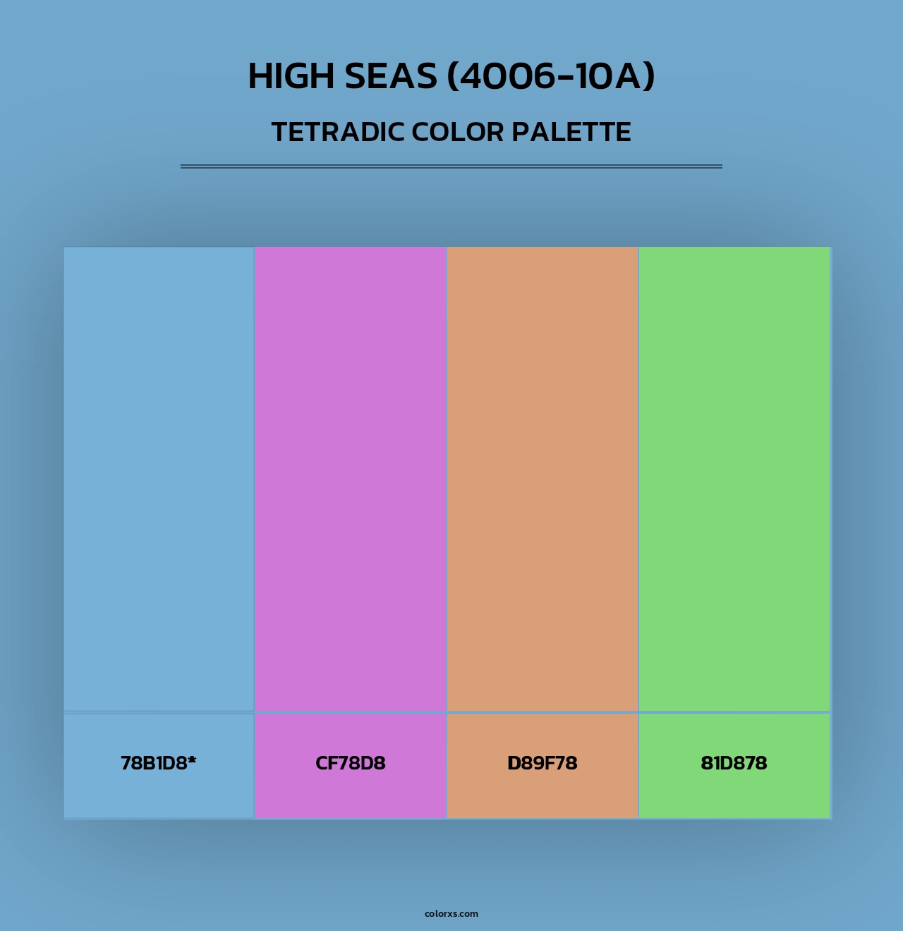 High Seas (4006-10A) - Tetradic Color Palette