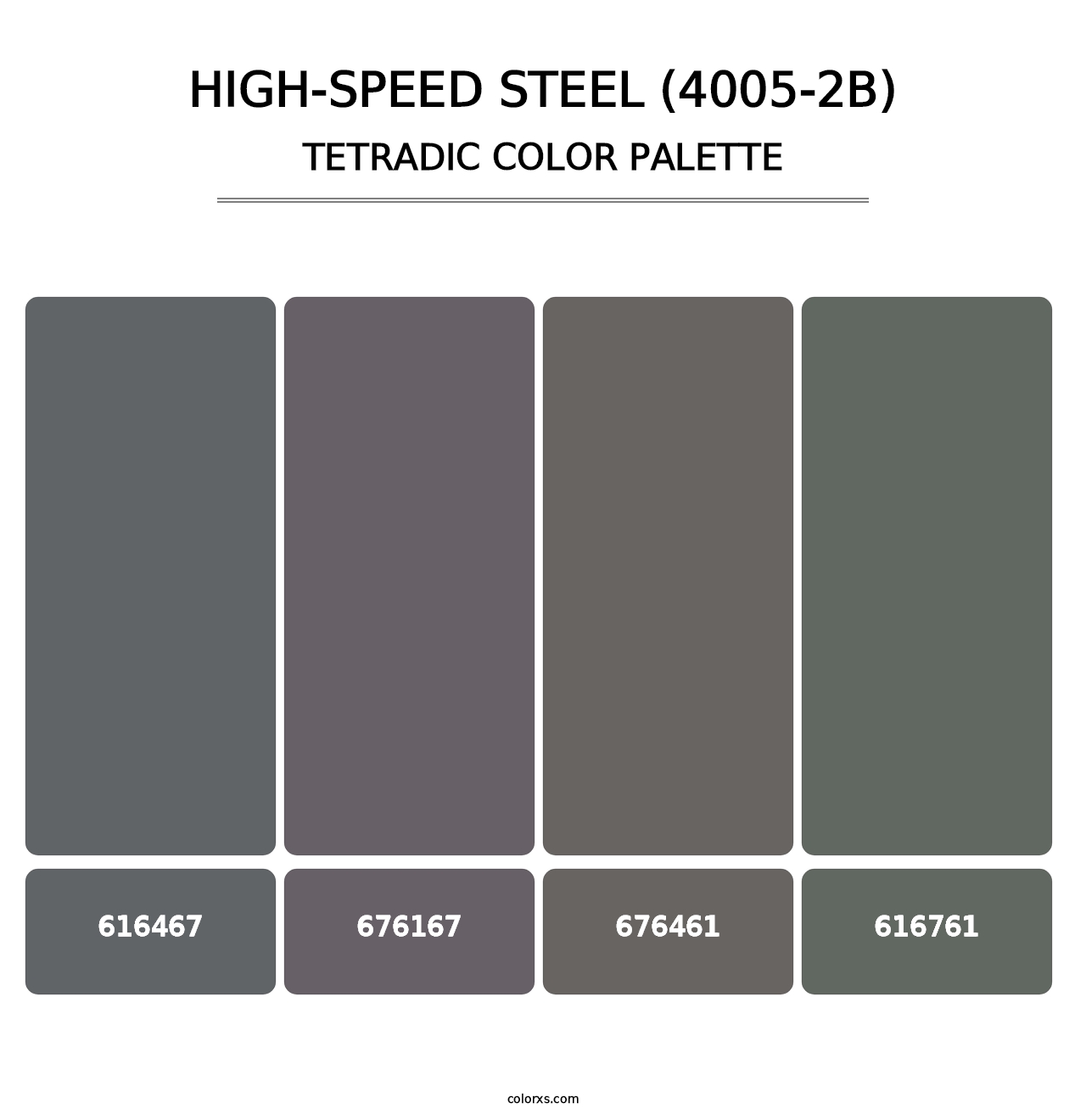 High-Speed Steel (4005-2B) - Tetradic Color Palette