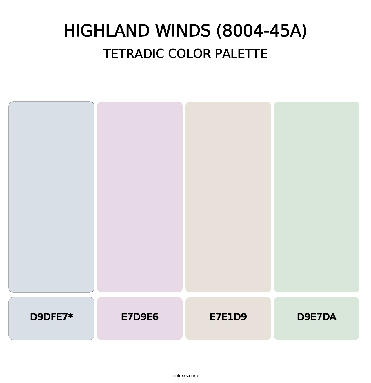 Highland Winds (8004-45A) - Tetradic Color Palette