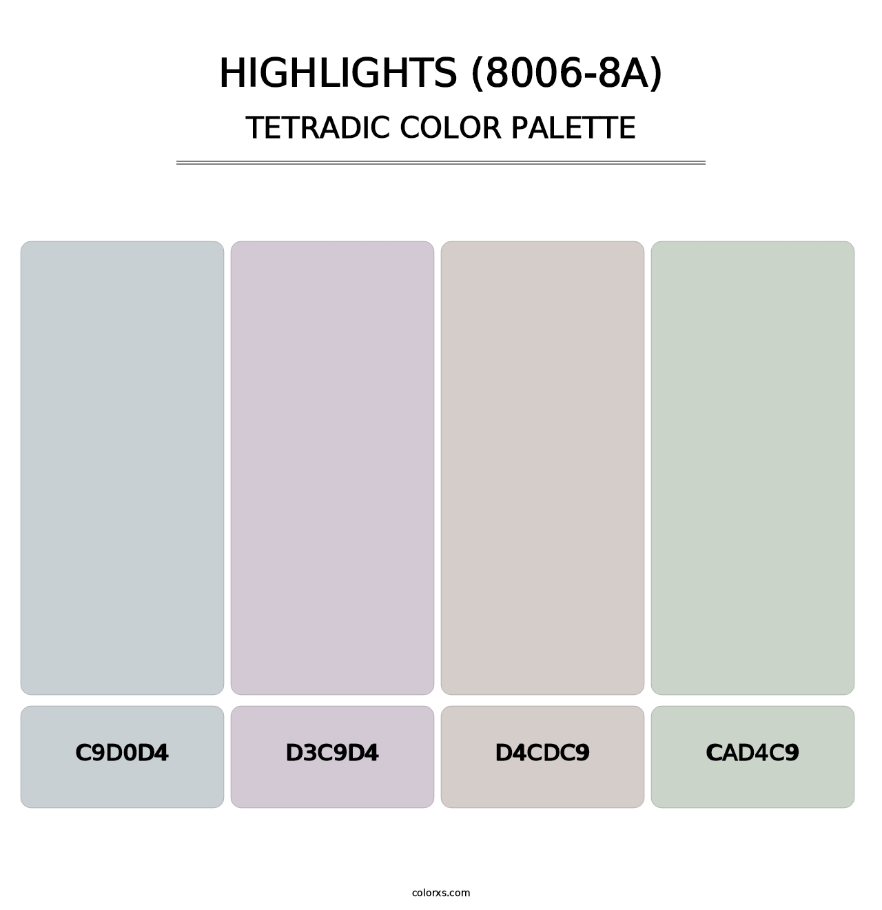 Highlights (8006-8A) - Tetradic Color Palette