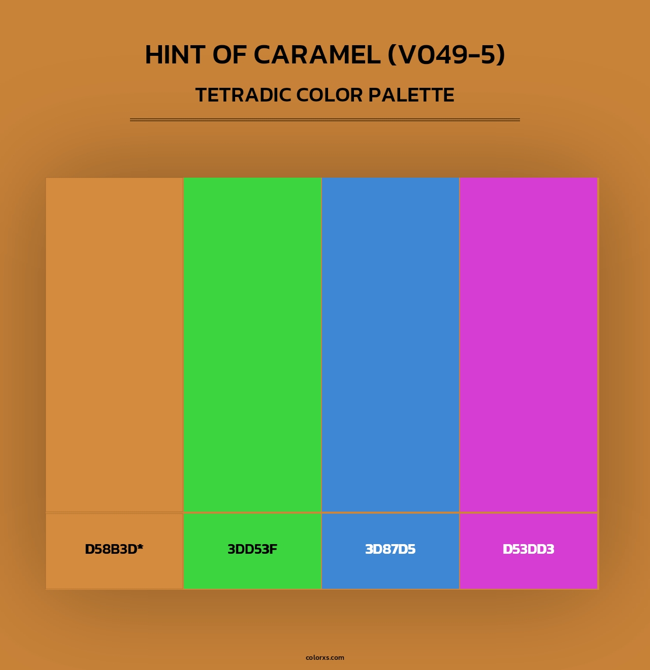Hint of Caramel (V049-5) - Tetradic Color Palette