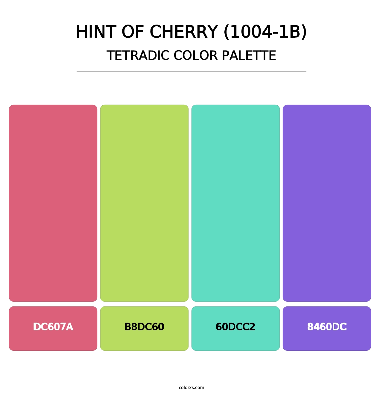 Hint of Cherry (1004-1B) - Tetradic Color Palette
