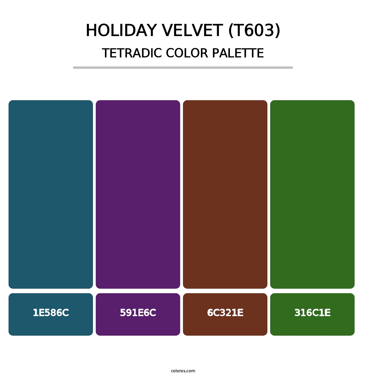 Holiday Velvet (T603) - Tetradic Color Palette