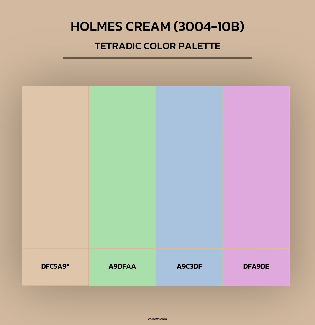 Holmes Cream (3004-10B) - Tetradic Color Palette