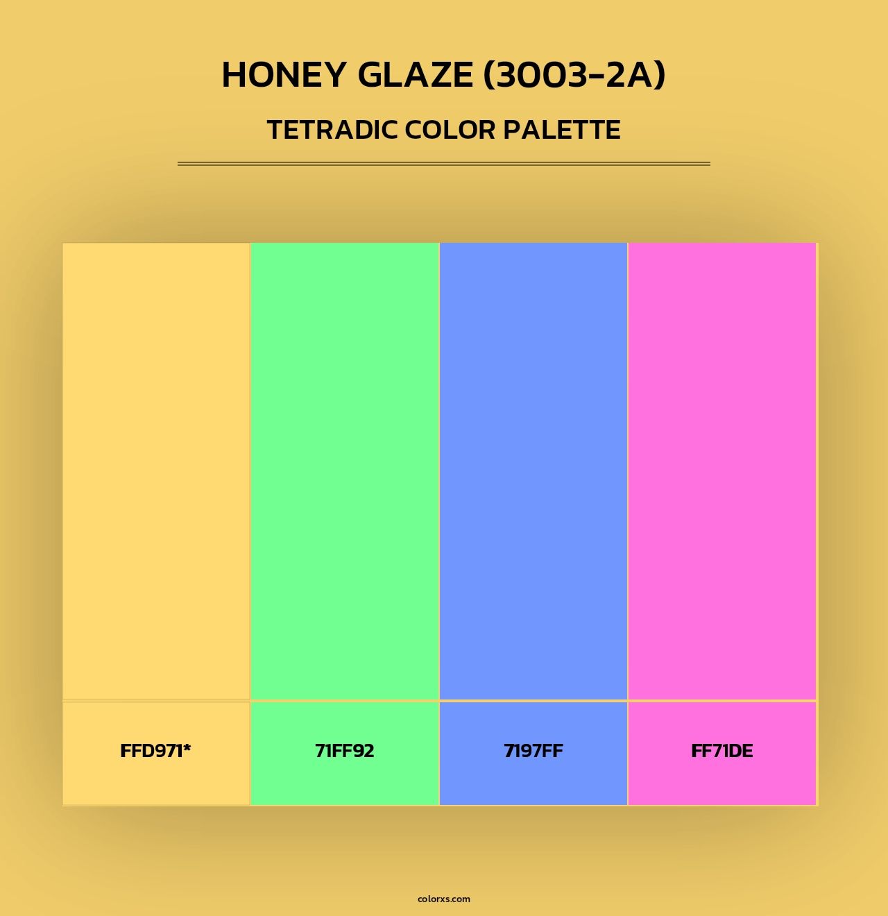 Honey Glaze (3003-2A) - Tetradic Color Palette