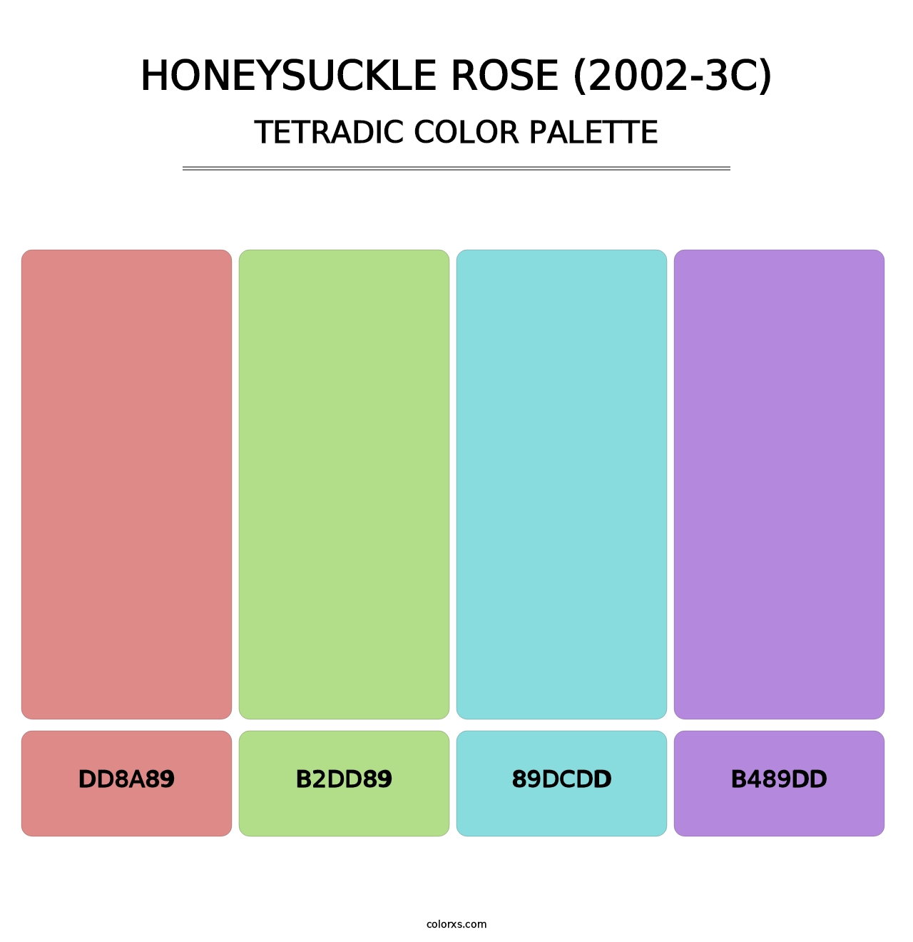Honeysuckle Rose (2002-3C) - Tetradic Color Palette