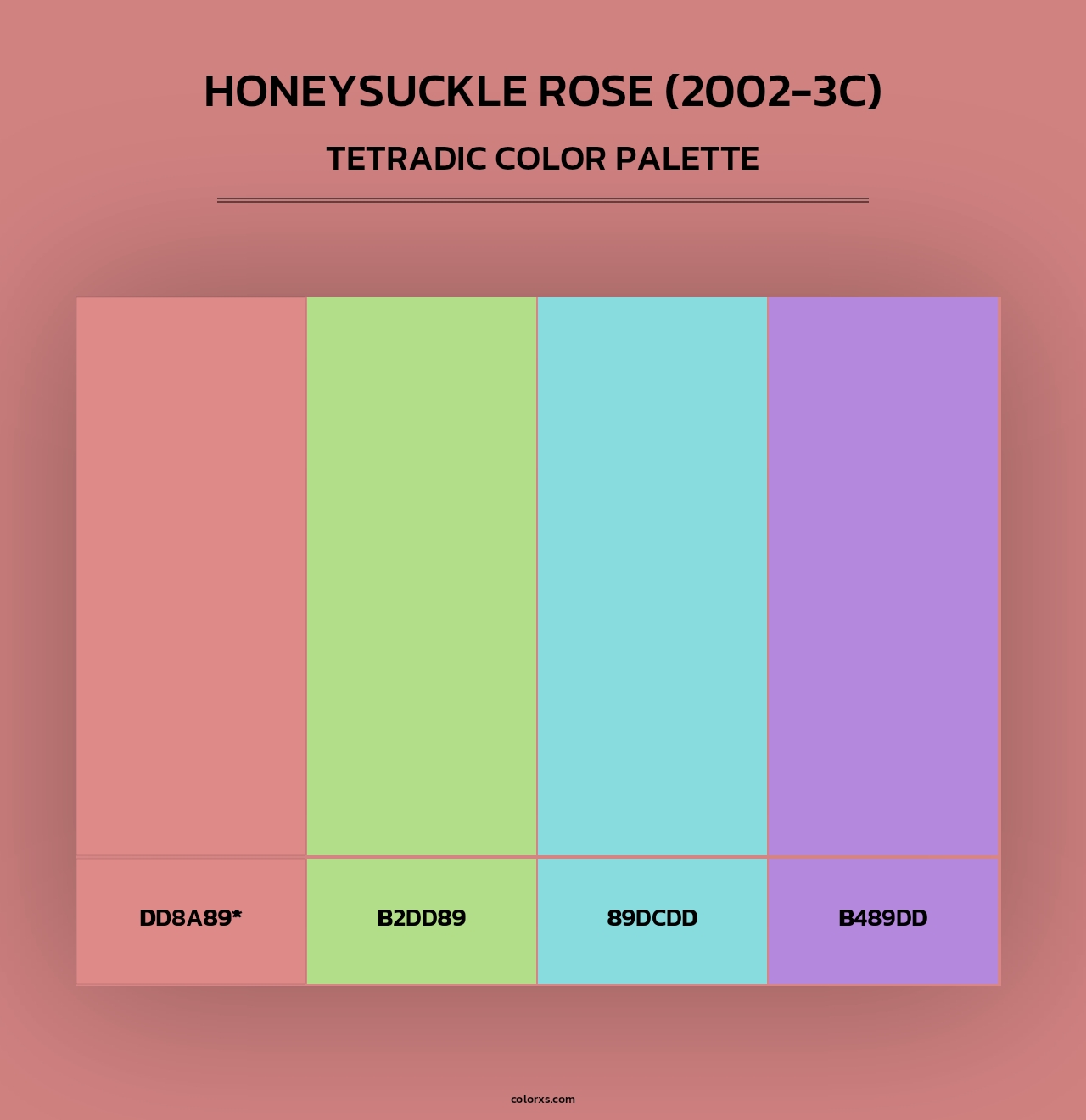 Honeysuckle Rose (2002-3C) - Tetradic Color Palette