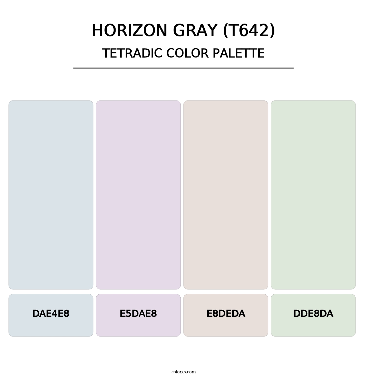 Horizon Gray (T642) - Tetradic Color Palette
