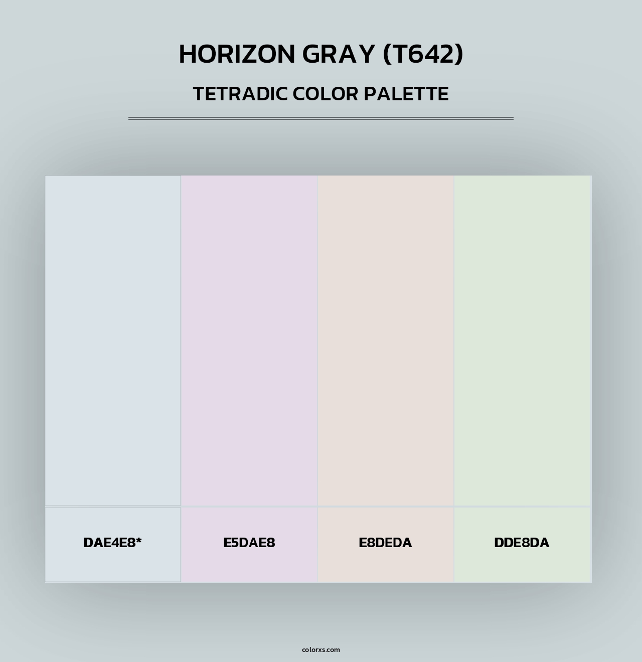 Horizon Gray (T642) - Tetradic Color Palette