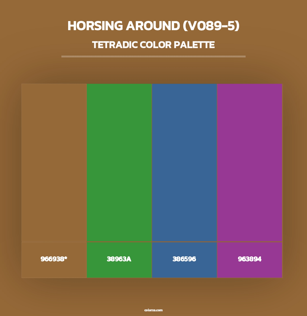 Horsing Around (V089-5) - Tetradic Color Palette