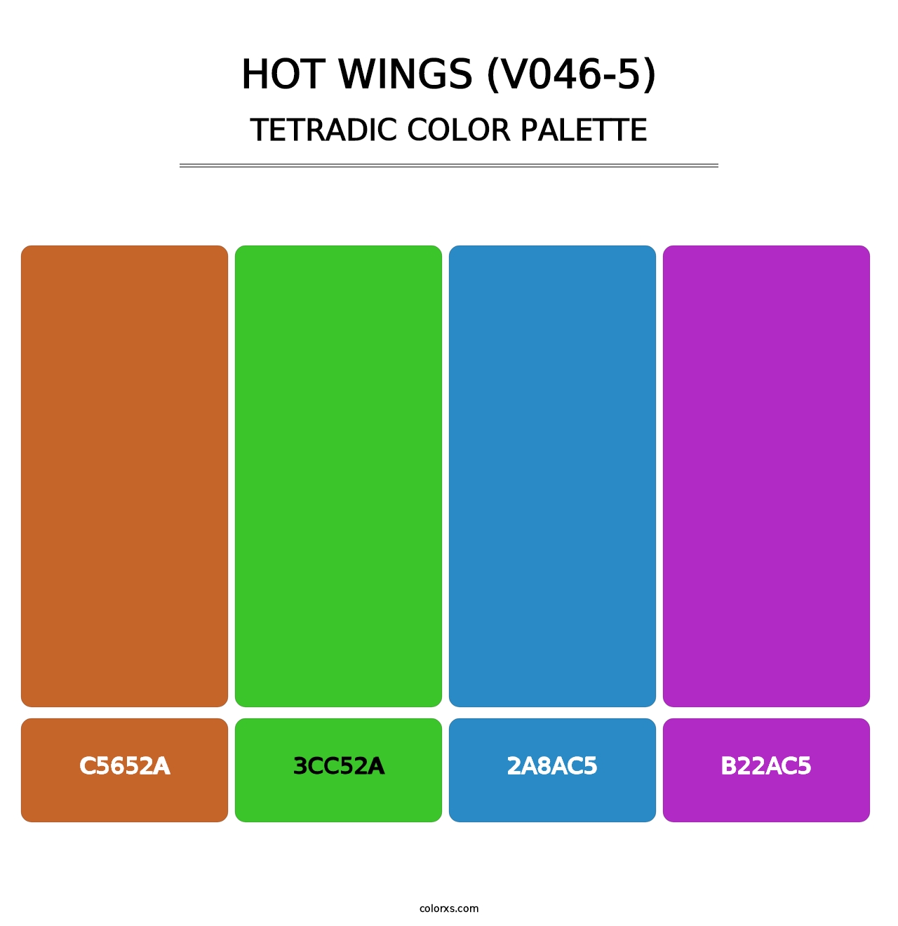 Hot Wings (V046-5) - Tetradic Color Palette
