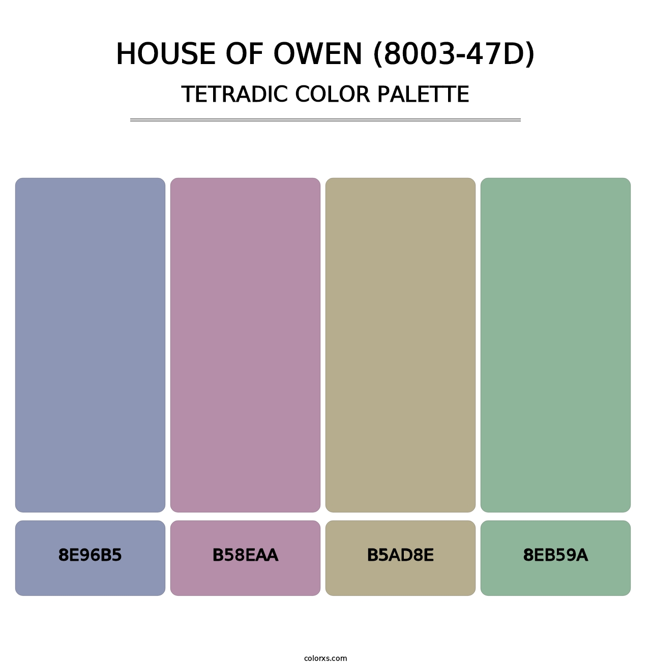 House of Owen (8003-47D) - Tetradic Color Palette