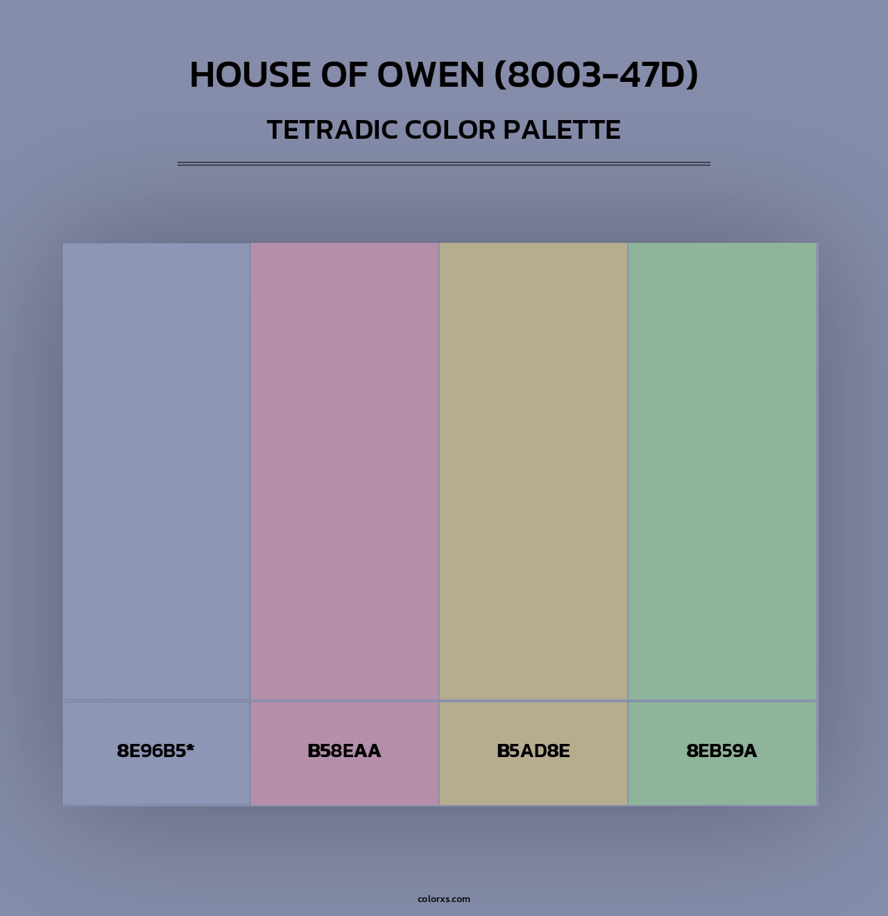 House of Owen (8003-47D) - Tetradic Color Palette