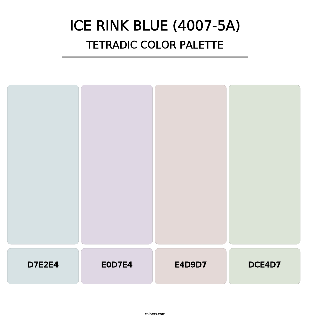 Ice Rink Blue (4007-5A) - Tetradic Color Palette