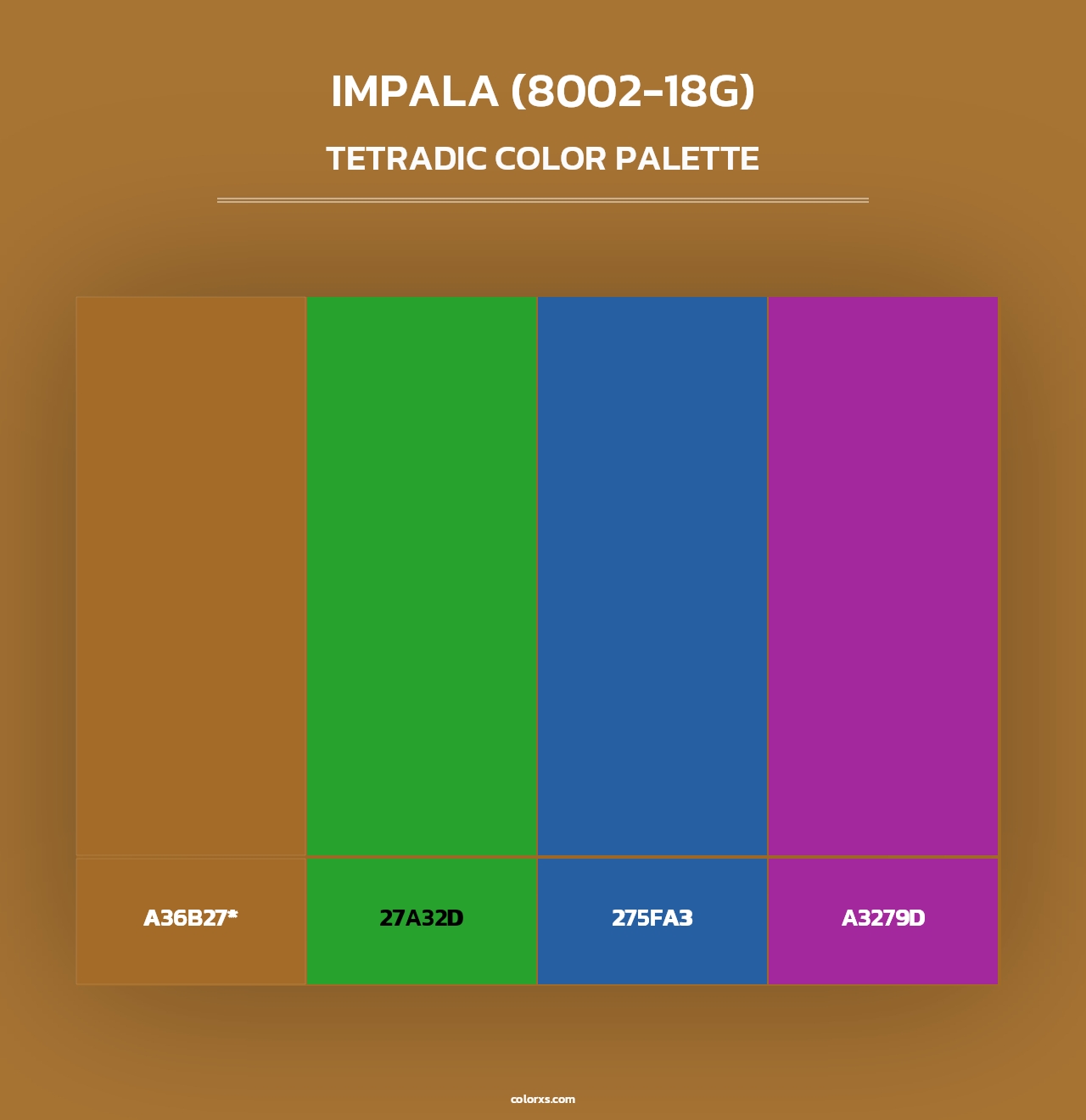 Impala (8002-18G) - Tetradic Color Palette