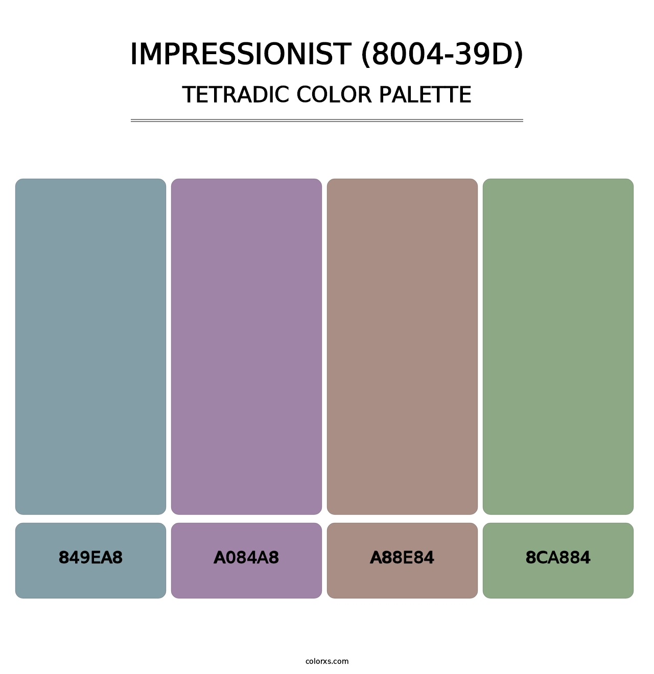 Impressionist (8004-39D) - Tetradic Color Palette