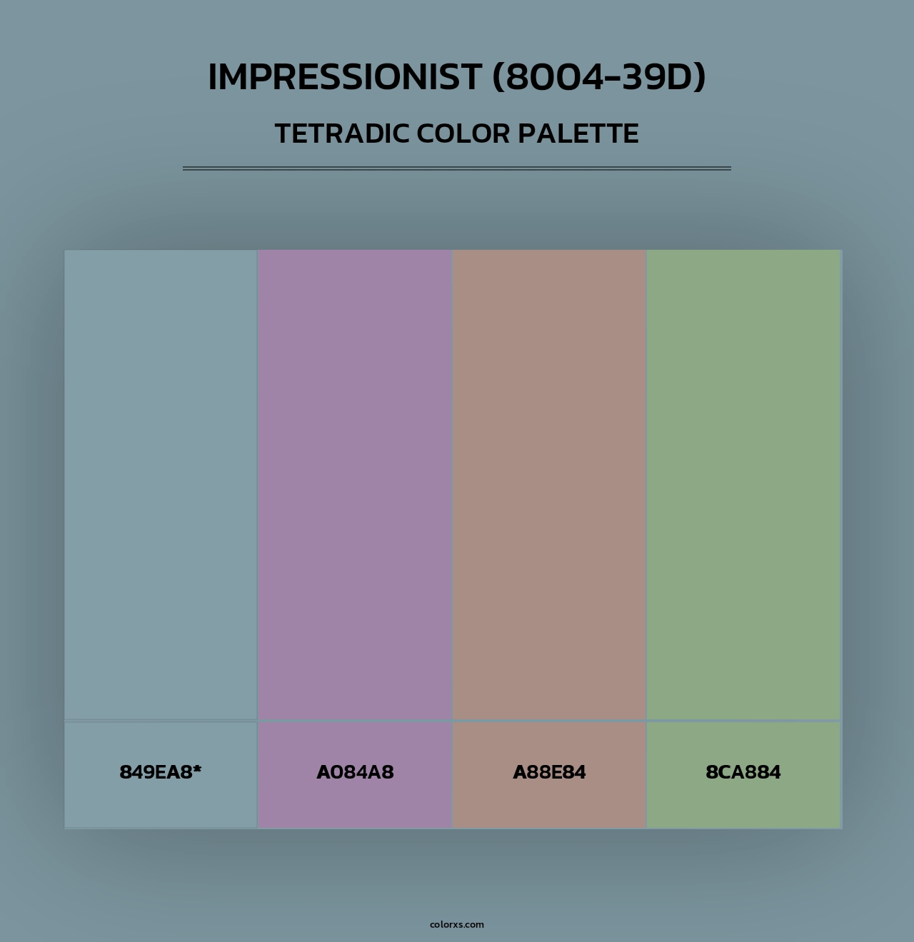 Impressionist (8004-39D) - Tetradic Color Palette