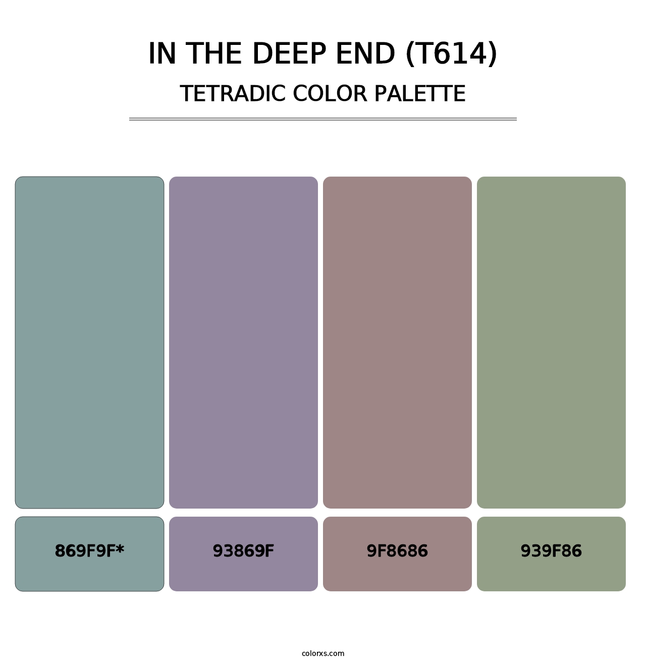 In the Deep End (T614) - Tetradic Color Palette