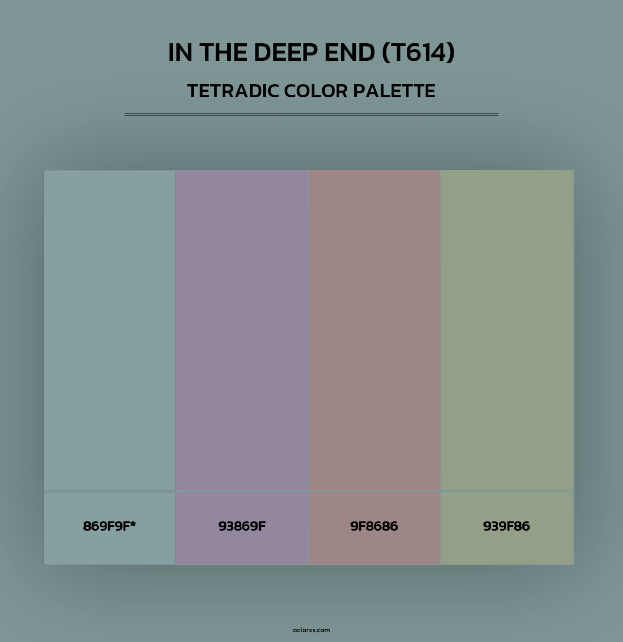 In the Deep End (T614) - Tetradic Color Palette