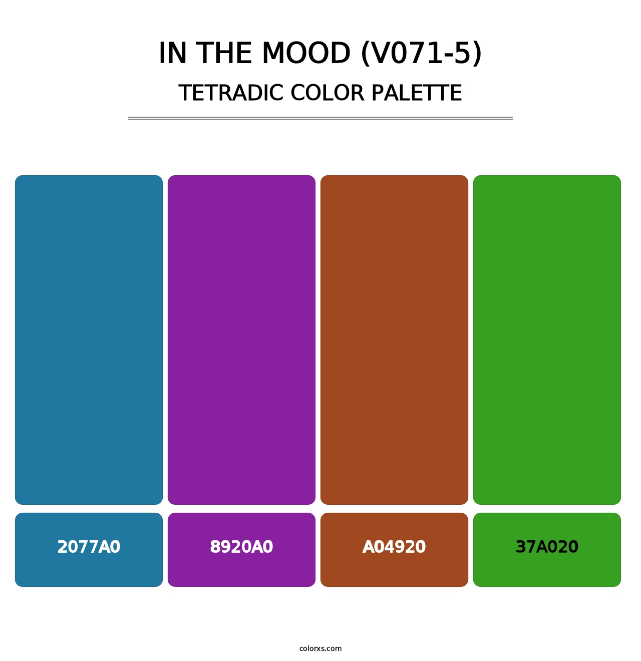 In the Mood (V071-5) - Tetradic Color Palette
