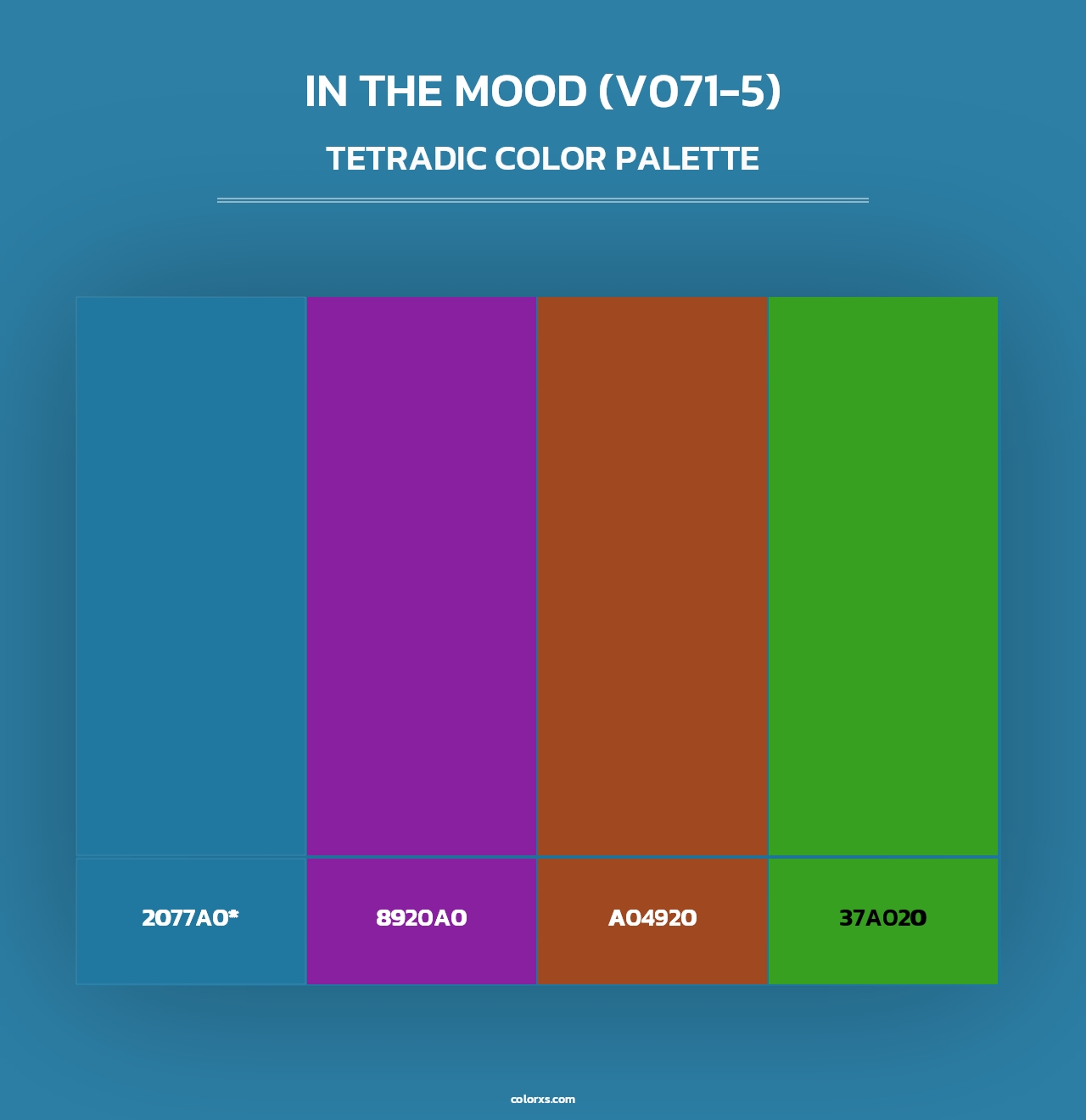 In the Mood (V071-5) - Tetradic Color Palette