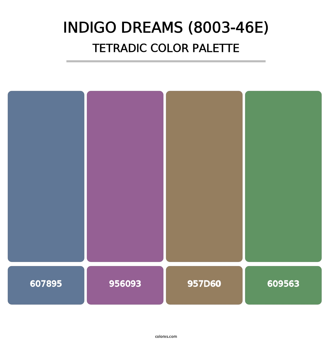 Indigo Dreams (8003-46E) - Tetradic Color Palette