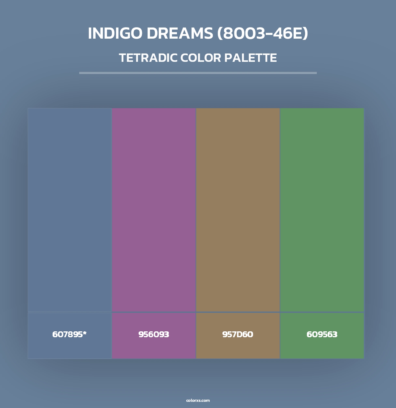 Indigo Dreams (8003-46E) - Tetradic Color Palette