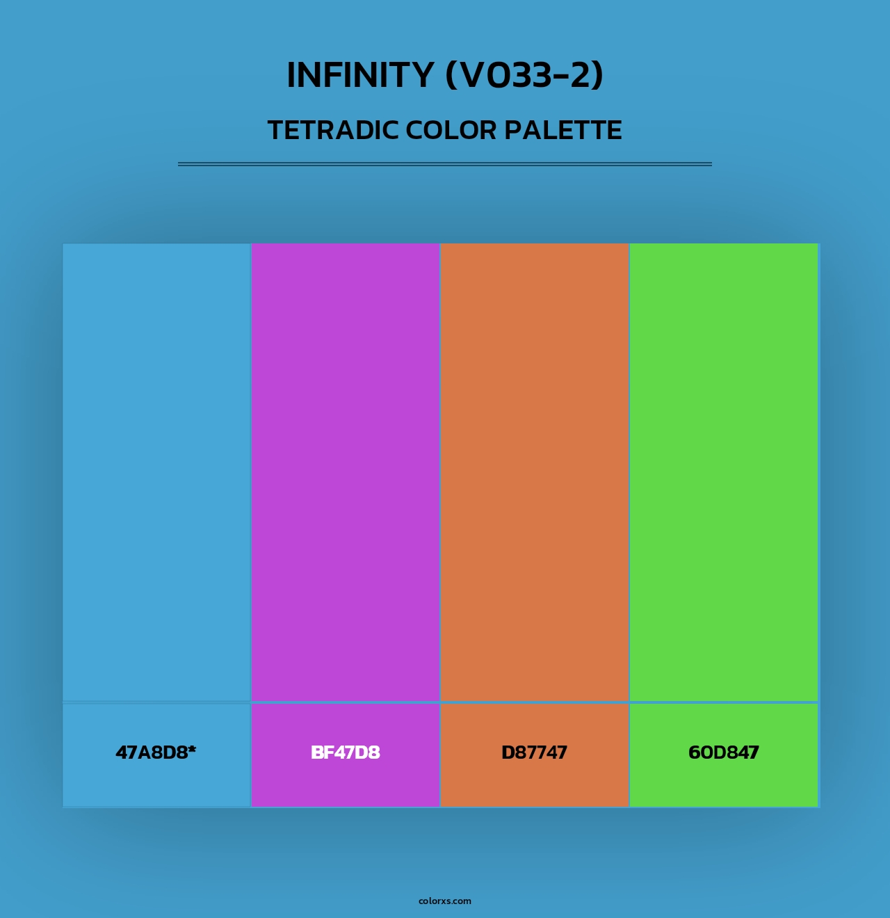 Infinity (V033-2) - Tetradic Color Palette