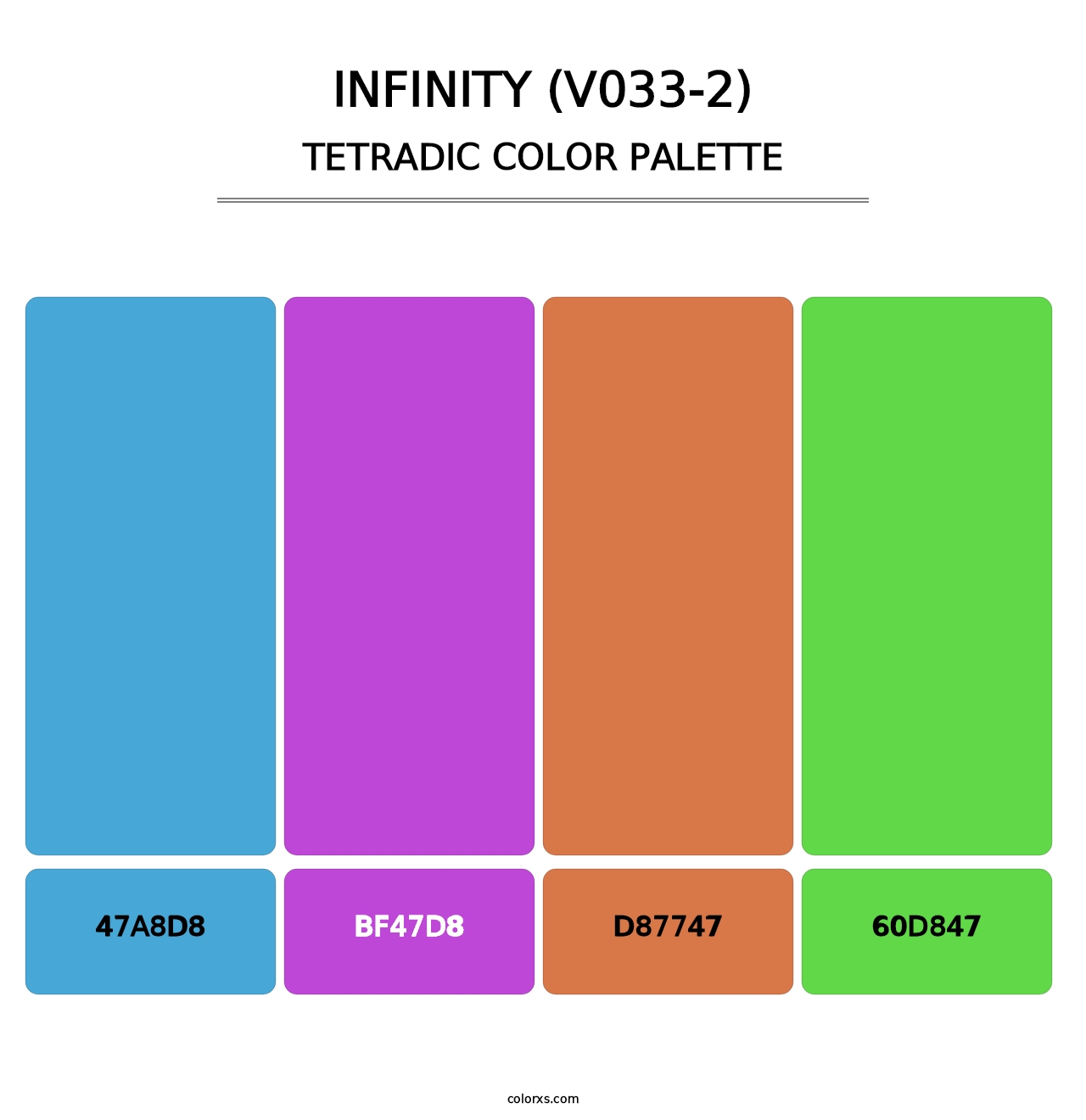 Infinity (V033-2) - Tetradic Color Palette