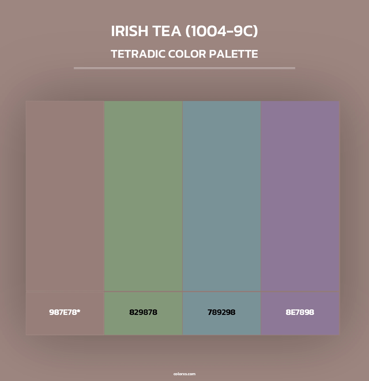 Irish Tea (1004-9C) - Tetradic Color Palette