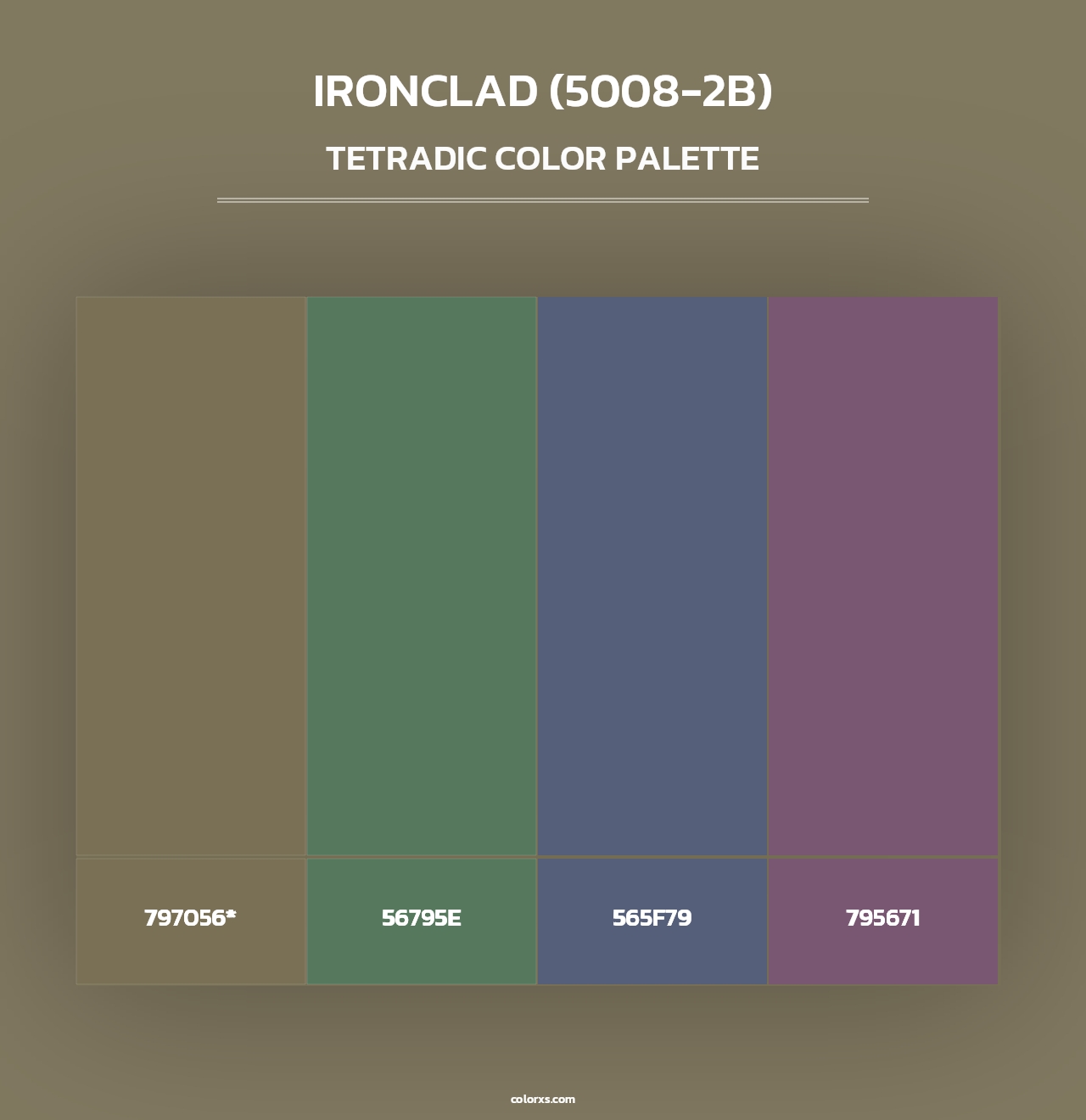 Ironclad (5008-2B) - Tetradic Color Palette