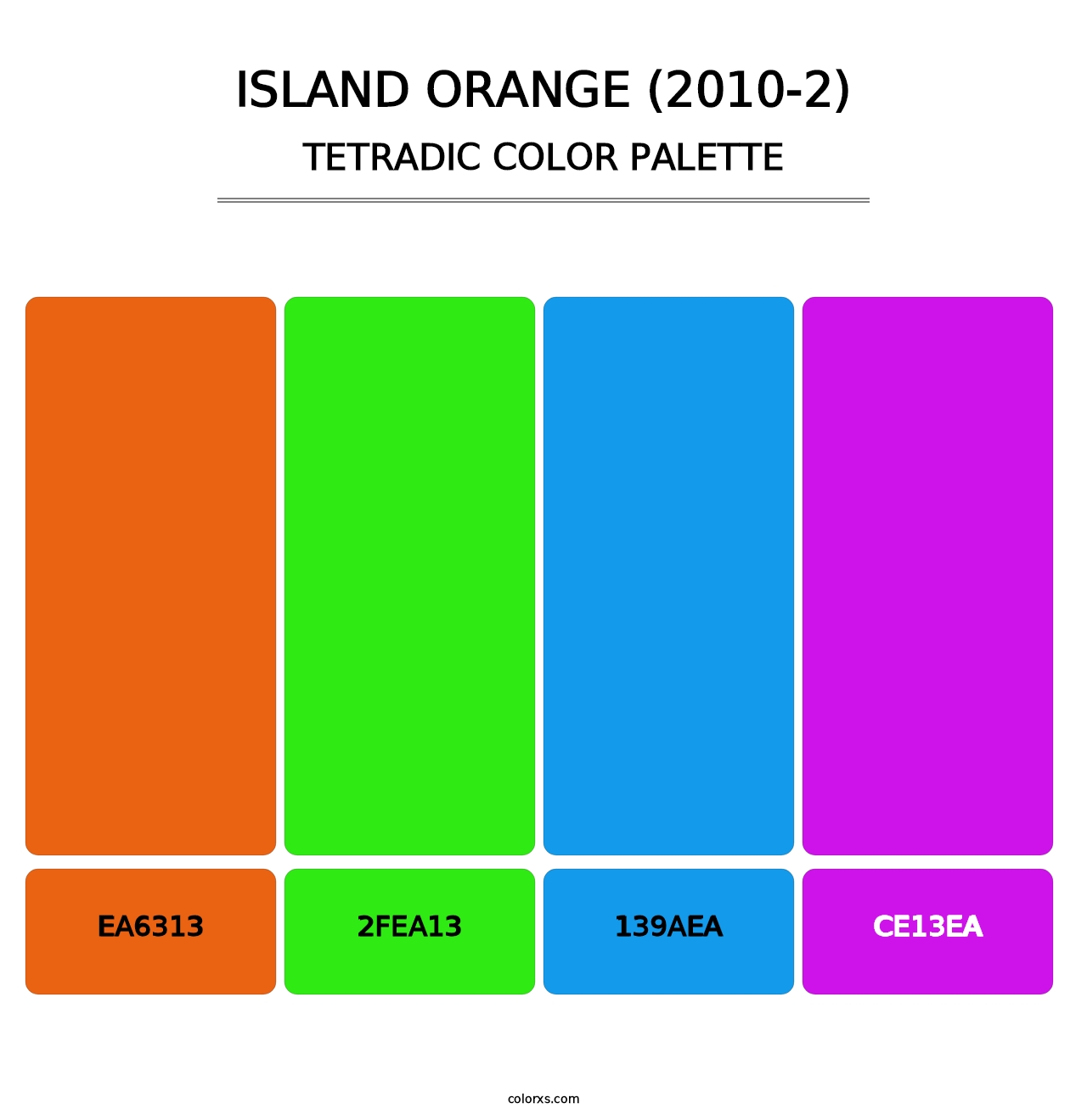 Island Orange (2010-2) - Tetradic Color Palette