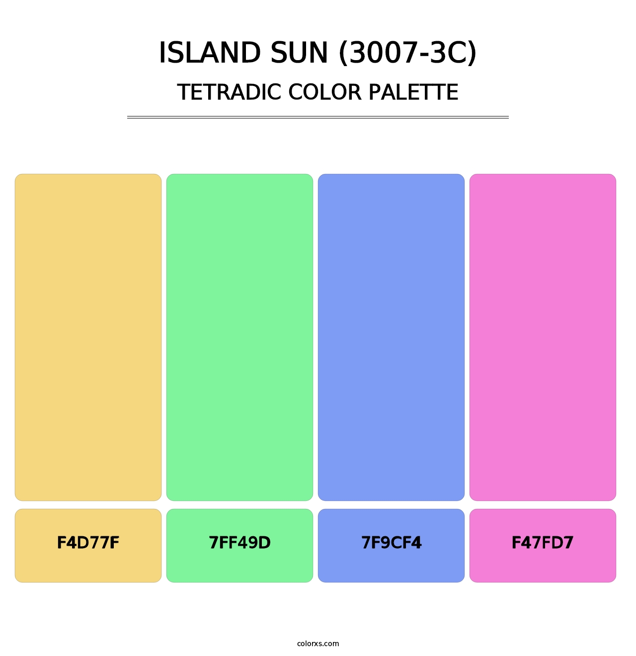 Island Sun (3007-3C) - Tetradic Color Palette
