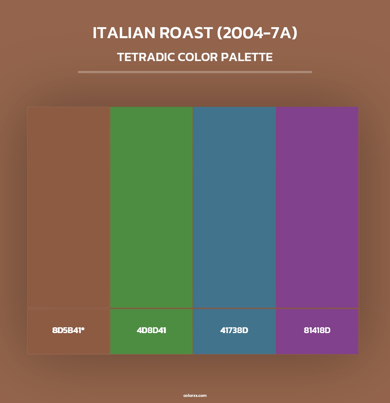 Italian Roast (2004-7A) - Tetradic Color Palette