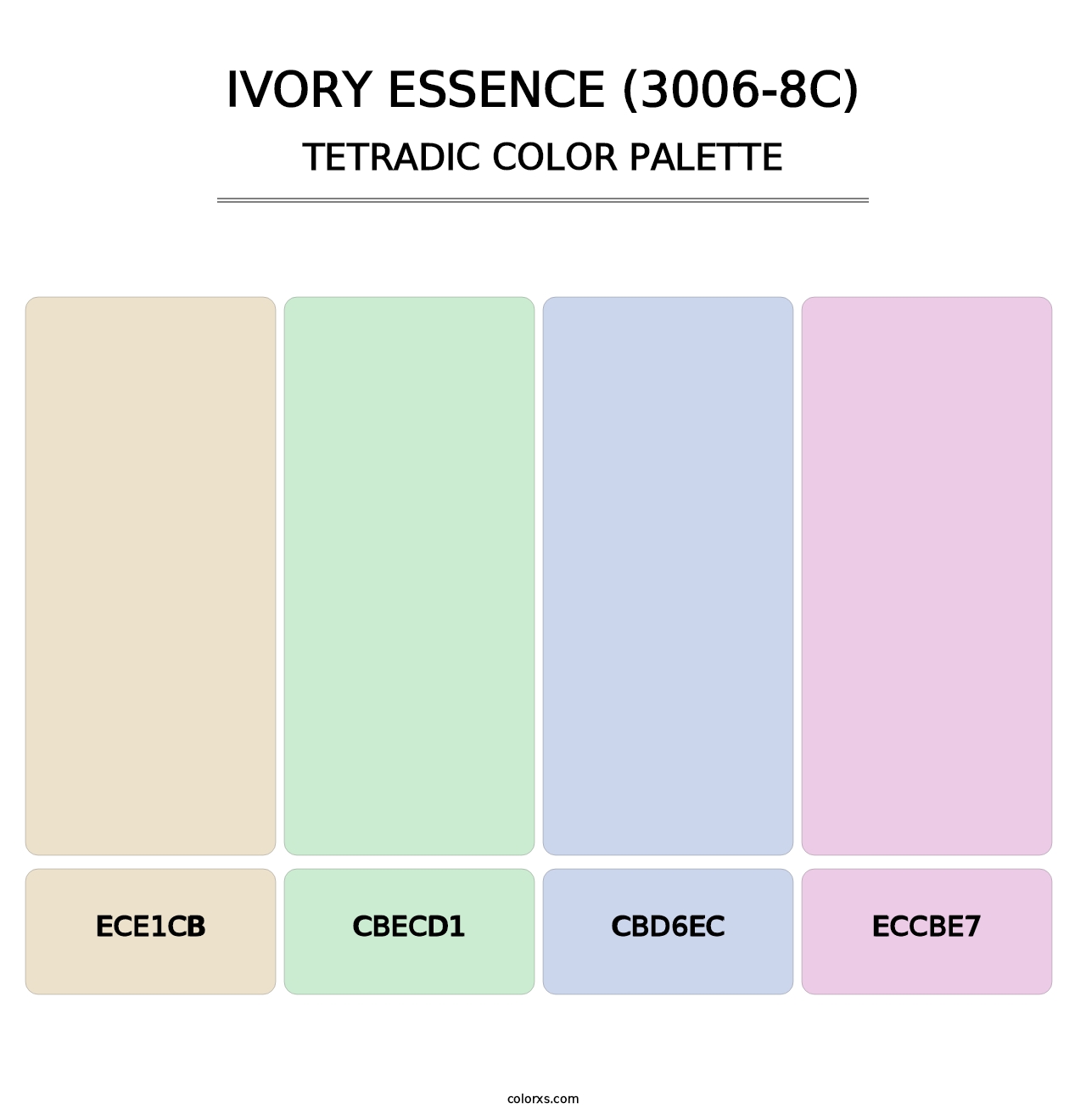 Ivory Essence (3006-8C) - Tetradic Color Palette