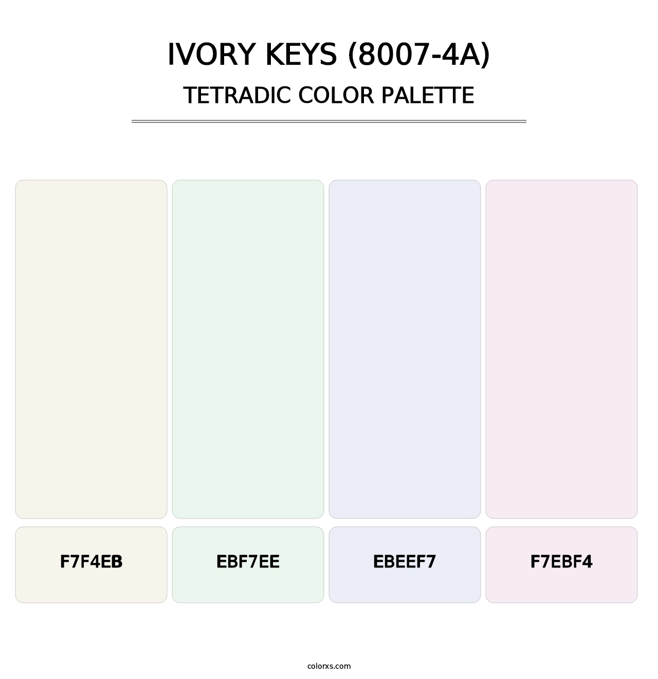 Ivory Keys (8007-4A) - Tetradic Color Palette