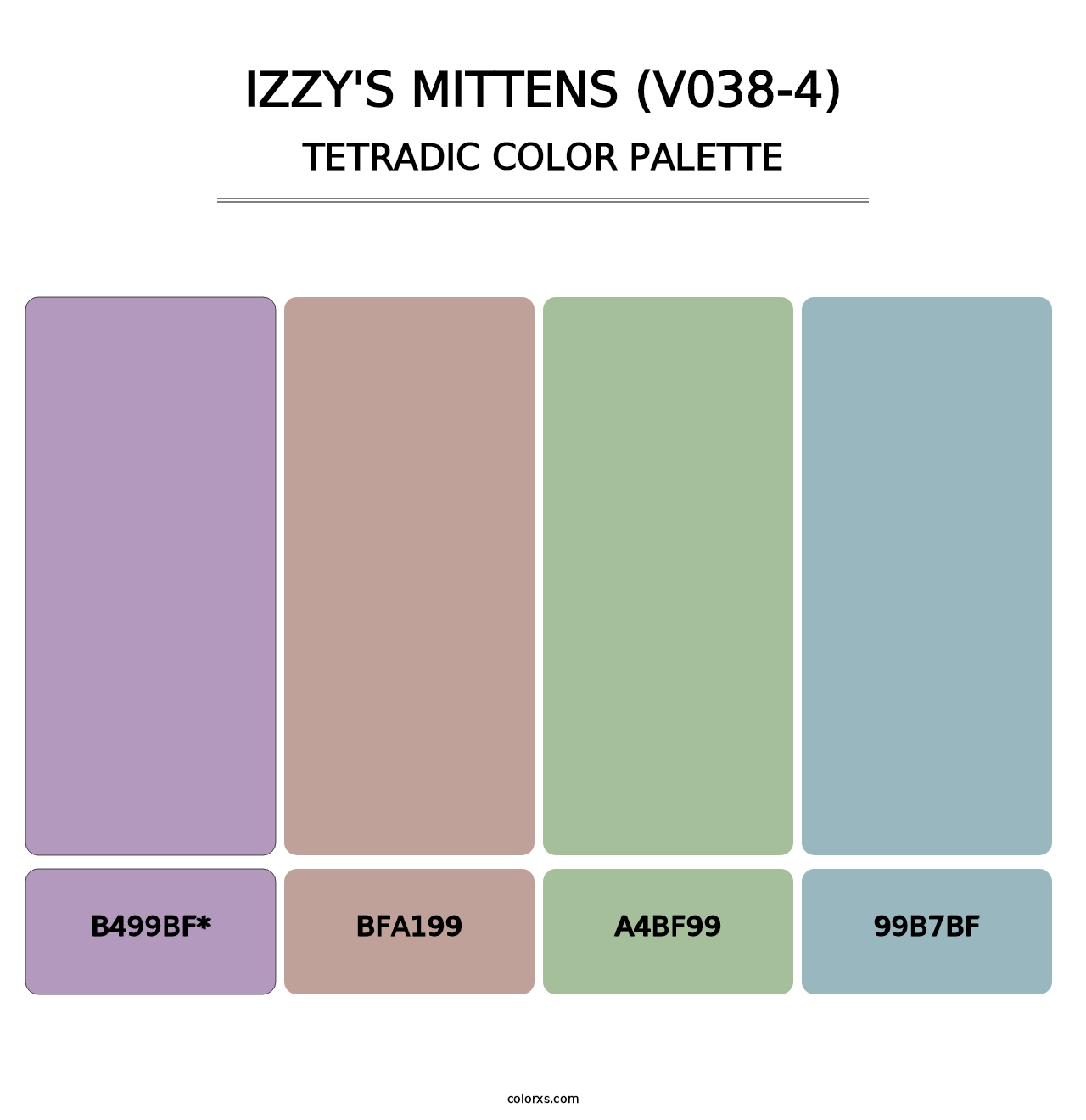 Izzy's Mittens (V038-4) - Tetradic Color Palette
