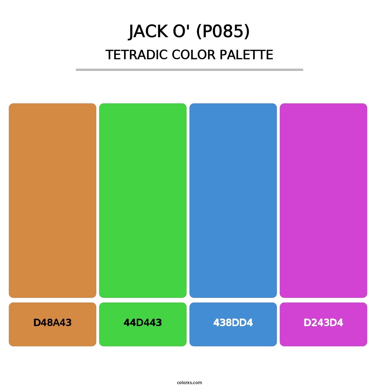 Jack O' (P085) - Tetradic Color Palette