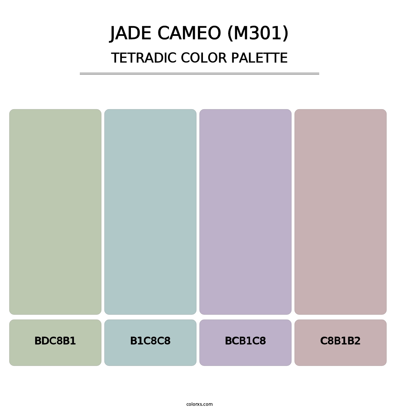 Jade Cameo (M301) - Tetradic Color Palette
