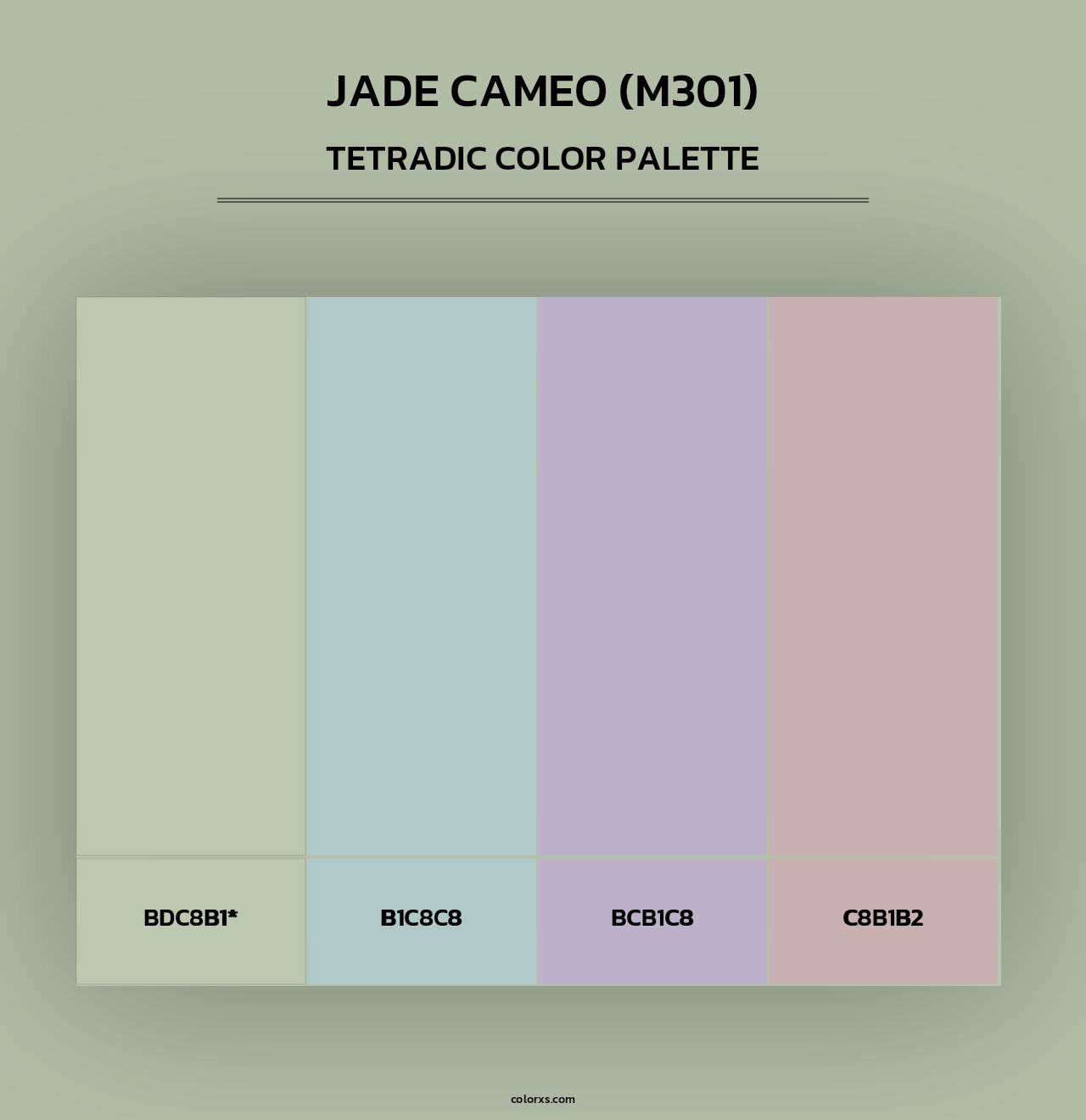 Jade Cameo (M301) - Tetradic Color Palette