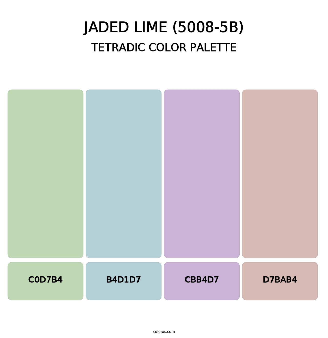 Jaded Lime (5008-5B) - Tetradic Color Palette