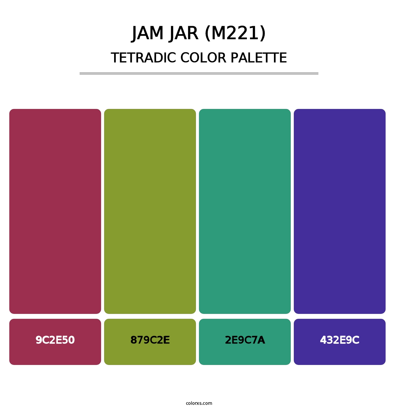 Jam Jar (M221) - Tetradic Color Palette