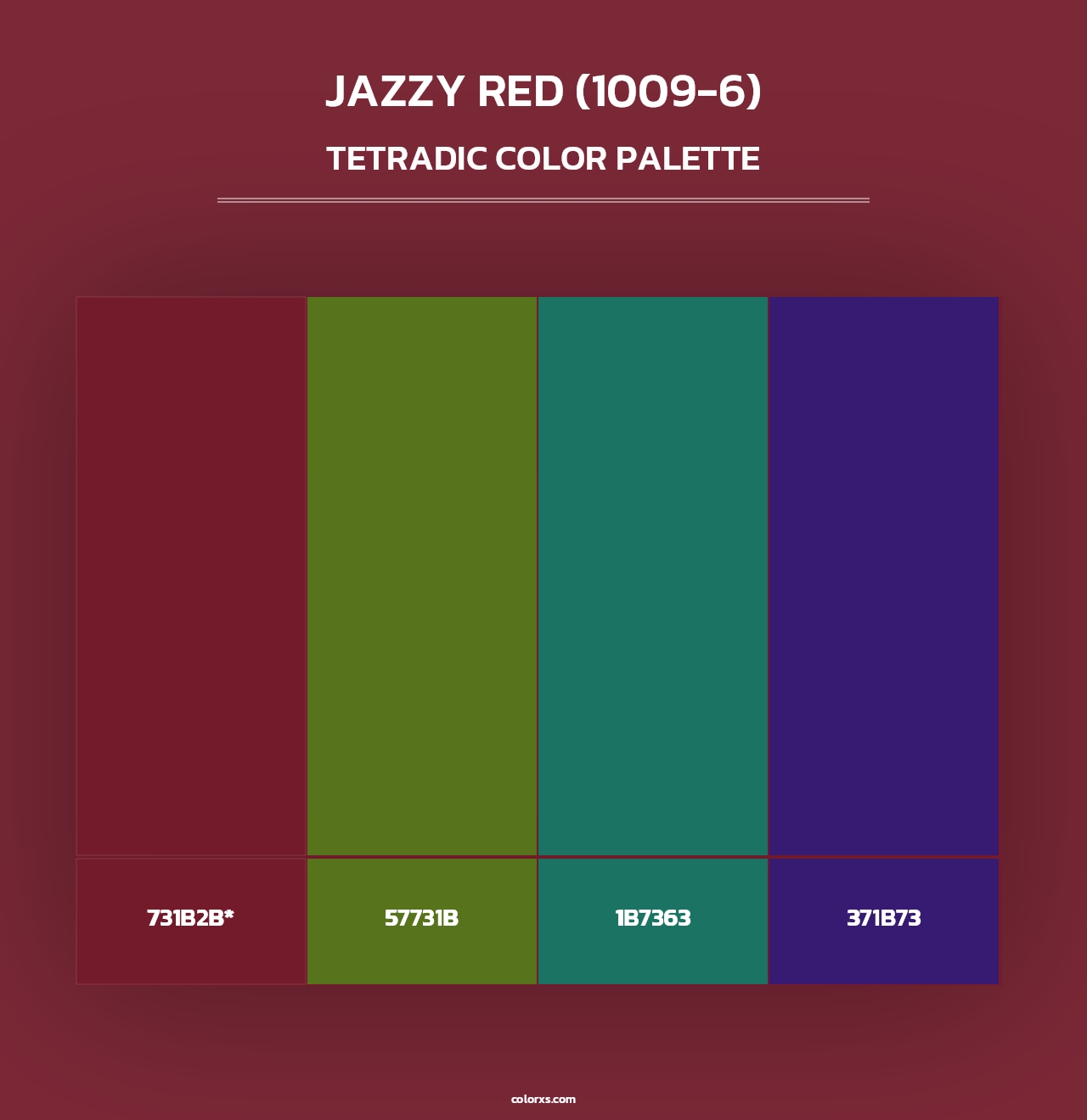 Jazzy Red (1009-6) - Tetradic Color Palette