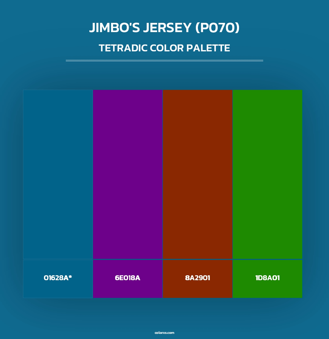 Jimbo's Jersey (P070) - Tetradic Color Palette