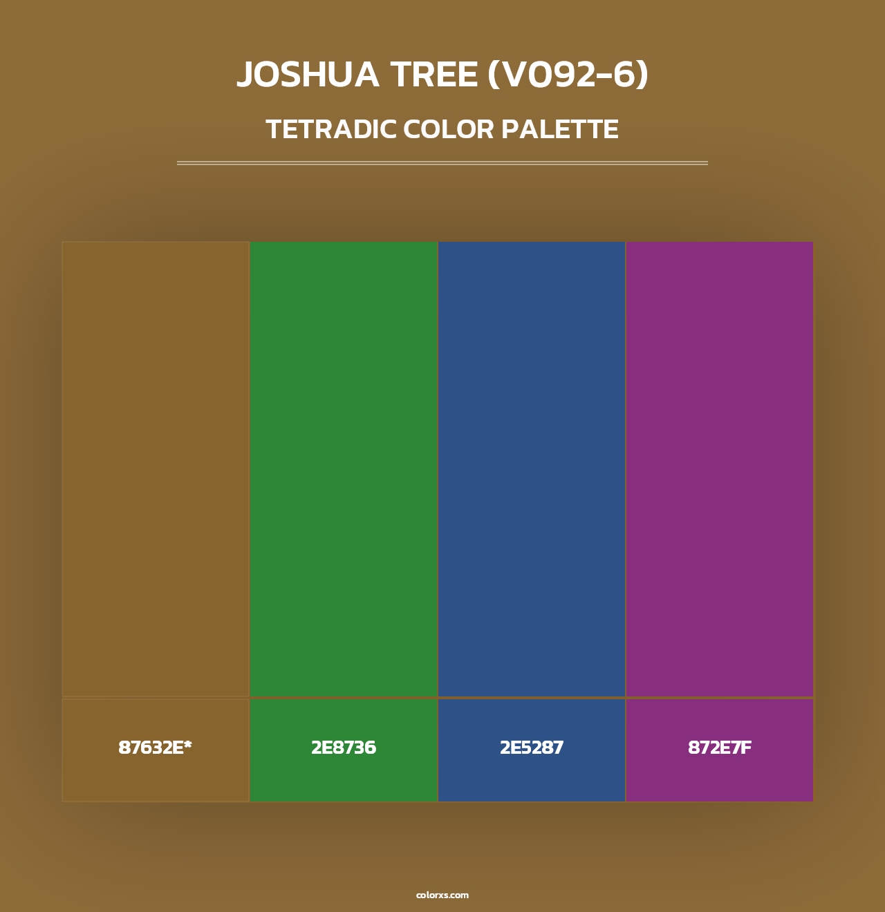 Joshua Tree (V092-6) - Tetradic Color Palette