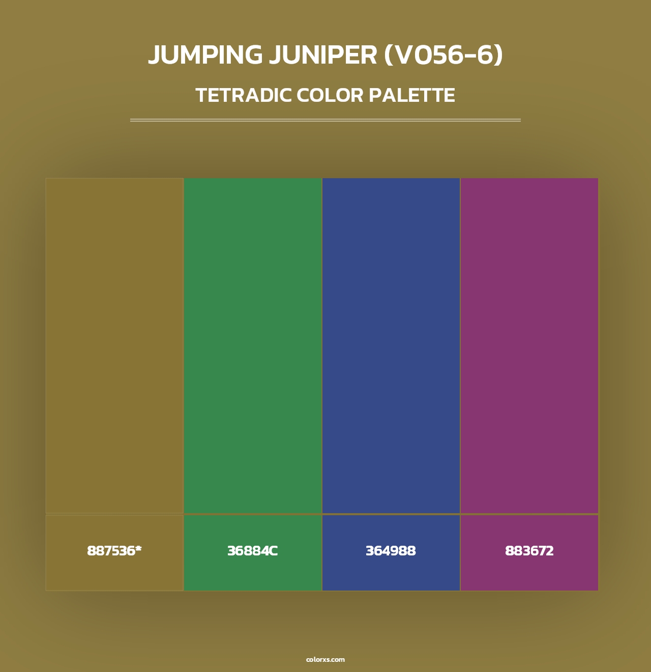 Jumping Juniper (V056-6) - Tetradic Color Palette