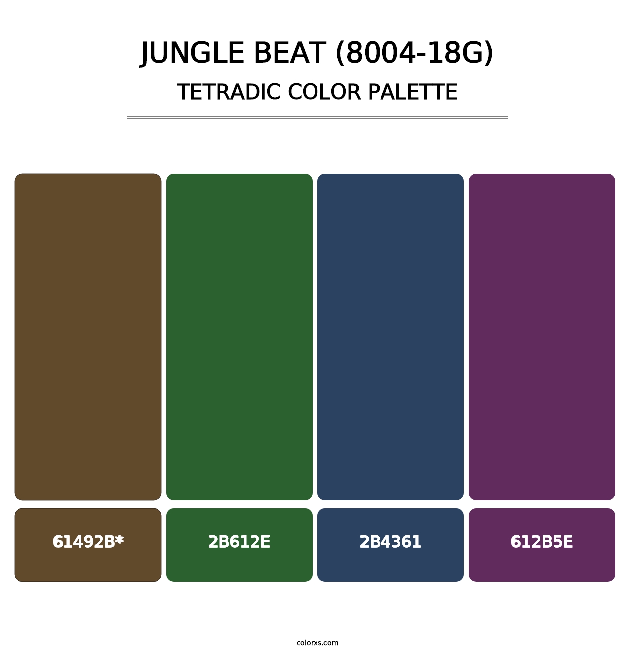 Jungle Beat (8004-18G) - Tetradic Color Palette